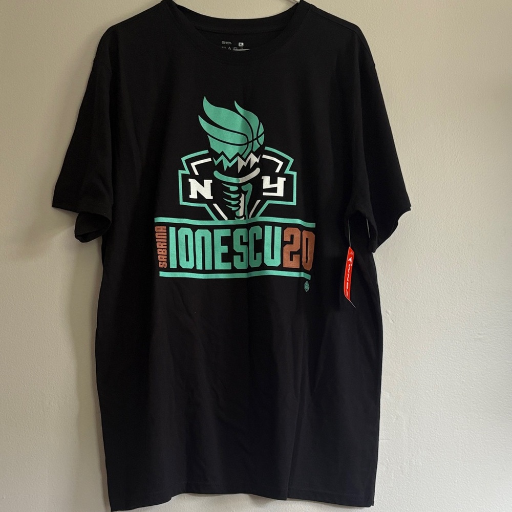 Sabrina Ionescu NY Liberty WNBA Black Tee